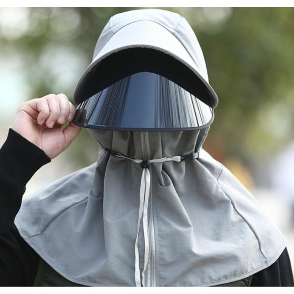 Men's children outdoor antispray protective hat with face shield mask